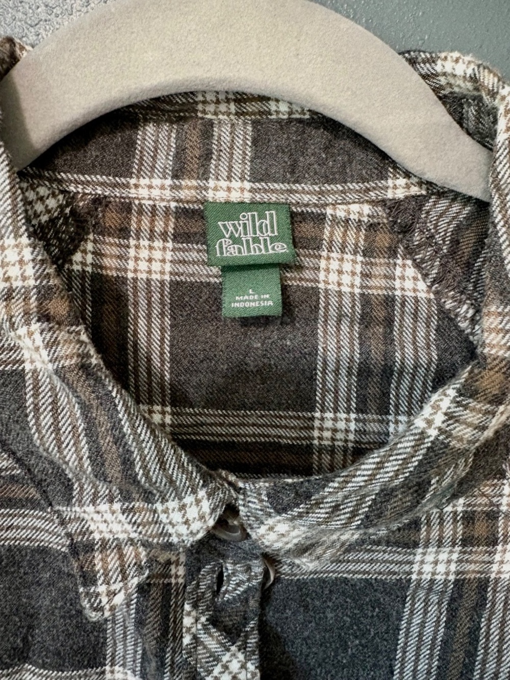 Wild Fable Grey Flannel Button-UP - Picture 2 of 4